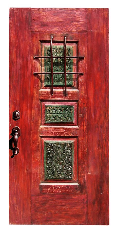 Door With Carved Panels La Puerta Originals Front Entry With Peep