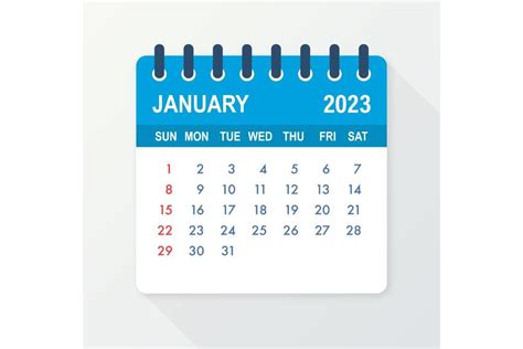 January 2023 Calendar Leaf. Calendar 202 Graphic by DG-Studio · Creative Fabrica