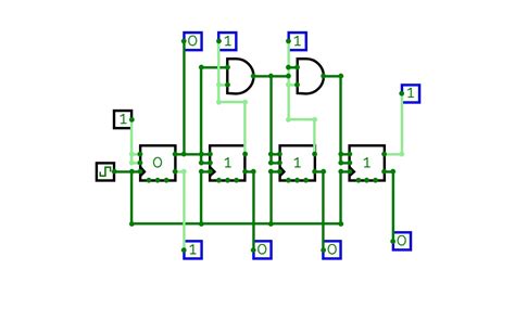 CircuitVerse - 4 Bit synchronous UP Counter and Down counter