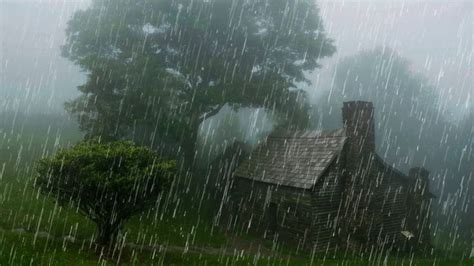 Pare de pensar e adormeça ao som de chuva e trovões no telhado à noite