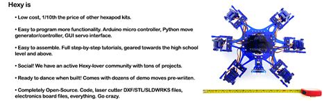 Arcbotics Hexy The Hexapod Open Source Low Cost Fully Articulating