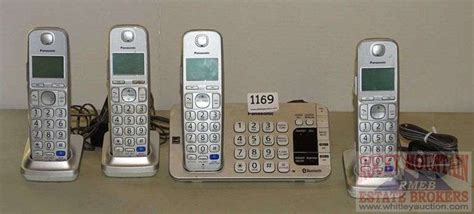 Panasonic Cordless Phone Set with Bluetooth & 4 telephone hand sets with chargers. - Rocky ...