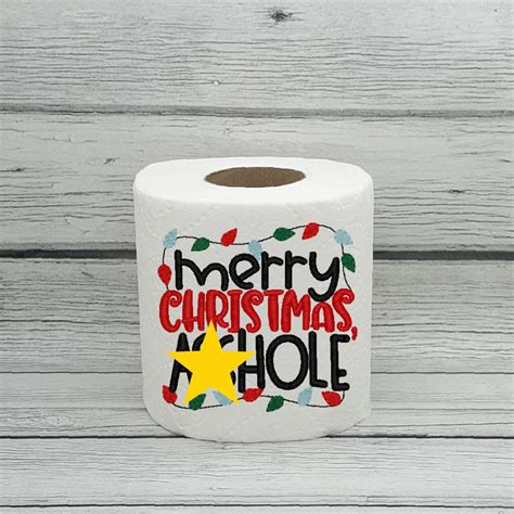 Mature Merry Christmas Butthole Embroidered Toilet Paper Etsy