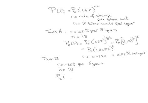 SOLVED The Populations Of Towns A B And C Vary Exponentially With