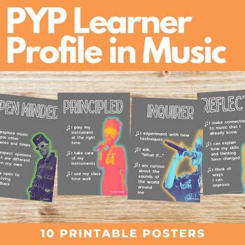 PYP MYP Music Learner Profile Posters IB Learner Profile Music Posters