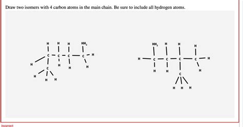 Solved Draw Two Isomers With Carbon Atoms In The Main Chegg