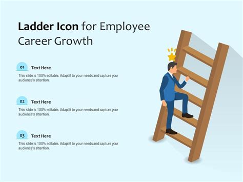 Ladder Icon For Employee Career Growth Presentation Graphics