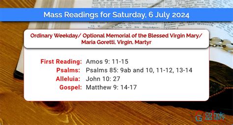 Catholic Readings For July Matti Melesa