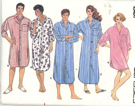 Butterick Unisex Nightshirt Pattern Size Xs S M Uncut Nightshirt