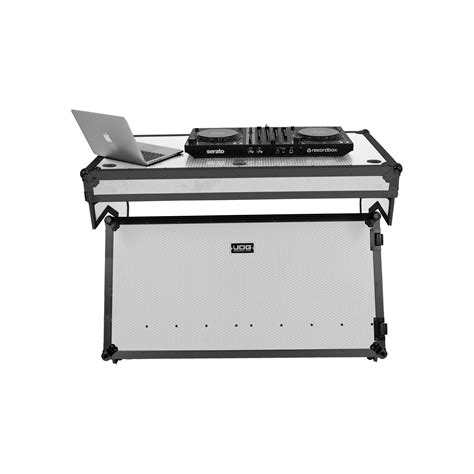 UDG U91072WH ULTIMATE FLIGHTCASE PORTABLE Z STYLE DJ TABLE WHITE WITH