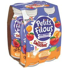 PETITS FILOUS Petit Filous smoothie pêche abricot 4x170g pas cher à