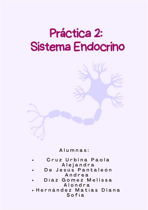 Práctica 2 Sistema endocrino Práctica 2 Sistema Endocrino C r u z U