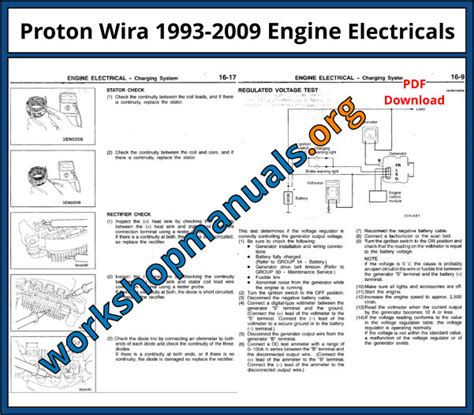 Proton Wira Engine Repair Manual1993-2009 Download PDF