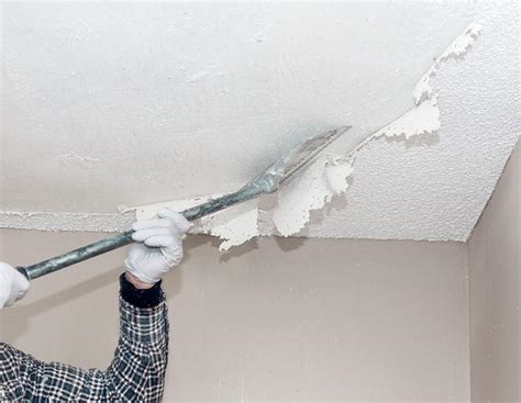 Removing Painted Asbestos Popcorn Ceiling Shelly Lighting