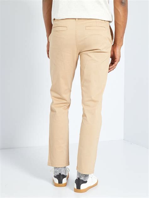 Pantalon Chino Regular L30 Beige Kiabi 15 00