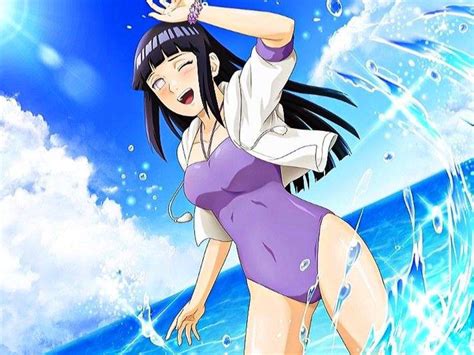 Hinata In Purple Swim Suit R Naruto Hentai