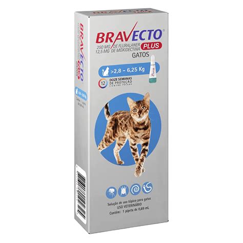 Antipulgas Bravecto Plus Gatos Transdermal 250mg De 2 8 A 6 25 Kg