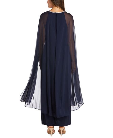 R And M Richards Embellished Cape Dress And Reviews Dresses Women Macys