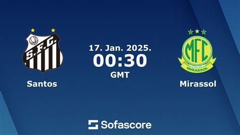 Santos X Mirassol Placar Ao Vivo H H E Escala Es Sofascore