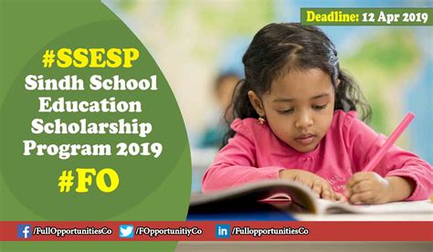 Sindh School Education Scholarship Program 2019 2020 Ssesp