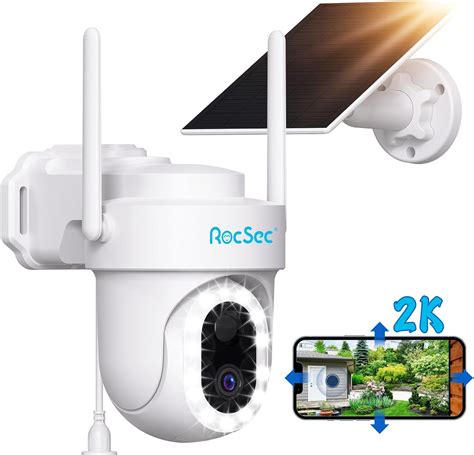 Amazon Rocsec K Solar Security Camera Wifi Ptz Battery Powered