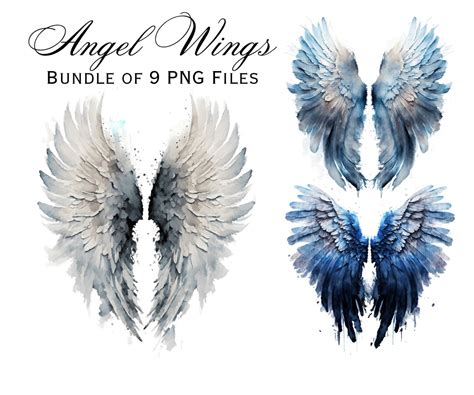 Angel Wings Clip Art Angel Wings Bundle Angel Wings Png Halo Clipart