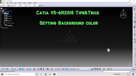 Catia V R Tips Trick Setting Background Color Youtube