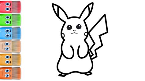 How To Draw Pikachu Step By Step Drawing Painting And Coloring For