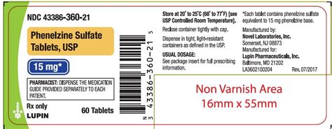 Phenelzine: Package Insert / Prescribing Information