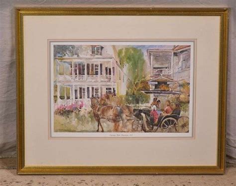 Signed Limited Edition Framed Print Carriage Ride Charleston S C