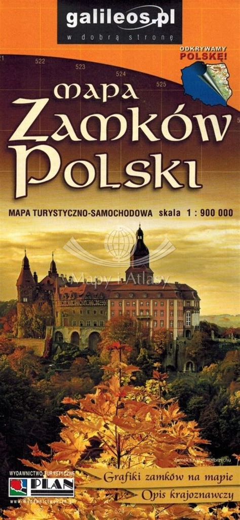 POLSKA MAPA SKŁADANA ZAMKÓW GALILEOS