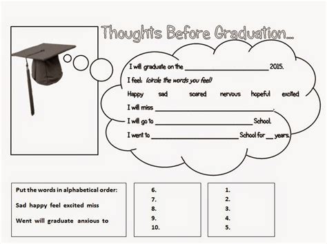 Graduation Worksheets