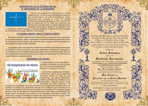 Cultos Solemnes En Honor Del Sant Simo Sacramento Hermandad