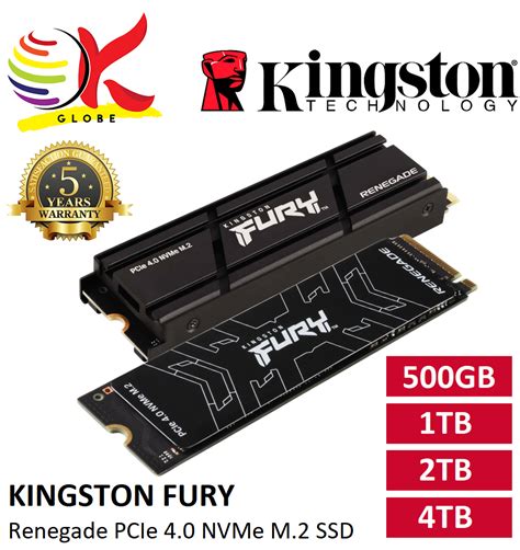KINGSTON SFYRS SFYRD / SFYRSK SFYRDK (HEATSINK) FURY RENEGADE PCIE NVME ...
