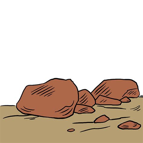 How To Draw Rocks Really Easy Drawing Tutorial