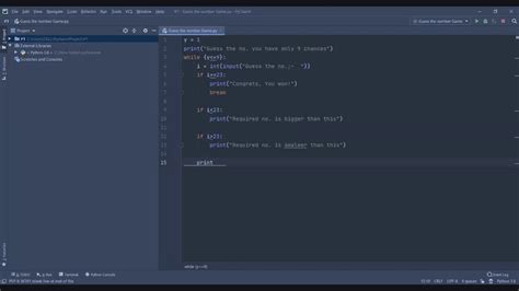 How To Make A Simple Game Using Pythonpycharm Guess Game Youtube
