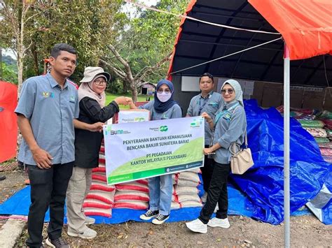 Pegadaian Salurkan Bantuan Untuk Masyarakat Terdampak Banjir Di Sumbar