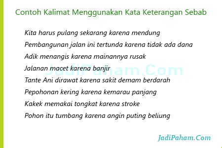 Contoh Kalimat Menggunakan Kata Oleh Karena Itu Homecare