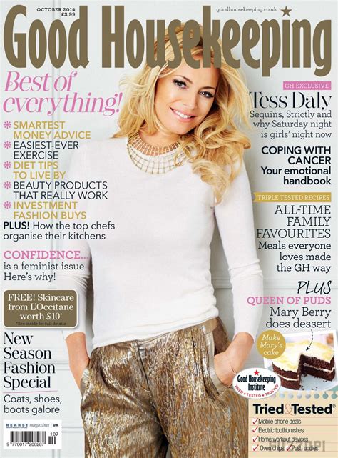 Tess Daly Good Housekeeping Magazine Uk October Cover