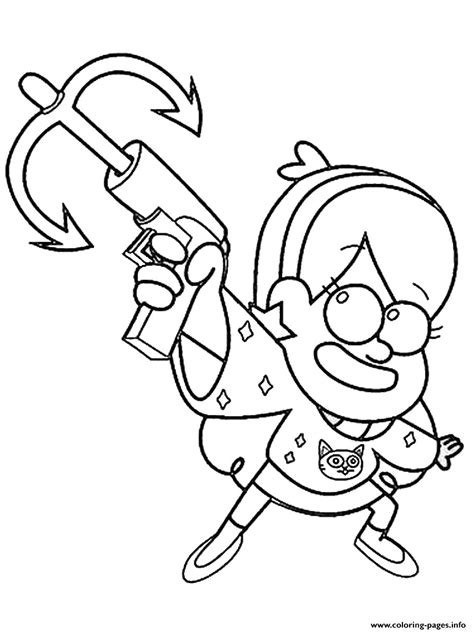 Gravity Falls Mabel With A Tool Coloring Page Printable