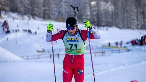 Biathlon Val Ridanna Mathieu Garcia Au Pied Du Podium Sur Le Sprint