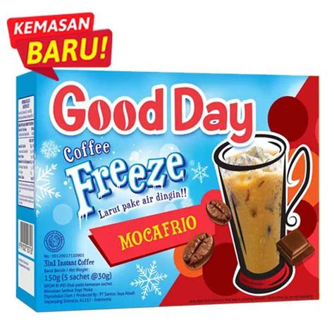 Jual Good Day 3 In 1 Coffee Freeze Mocafrio 5 X 30gr Shopee Indonesia