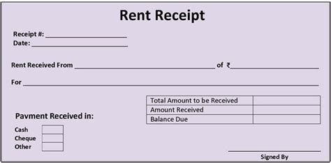 Original Rent Receipt Template With Revenue Stamp Authentic Receipt