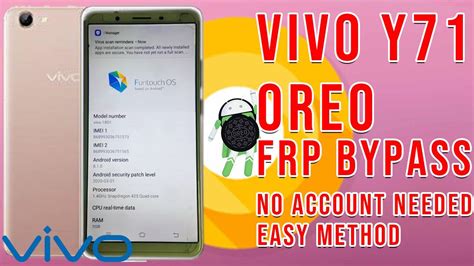 Vivo Y71 Vivo 1801 Frp Bypass In A Minute No Pc No Account Needed Easy Method Youtube