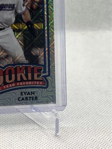 Evan Carter Rangers Bowman Chrome M Ga Bo Te R Fracteur Mojo Roy