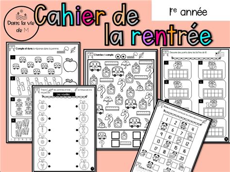 Cahier De La Rentr E Re Ann E