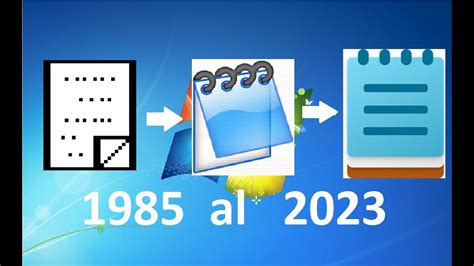 Evolución del Bloc de Notas Windows YouTube