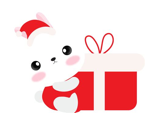 Cute Christmas Rabbits 41310106 PNG