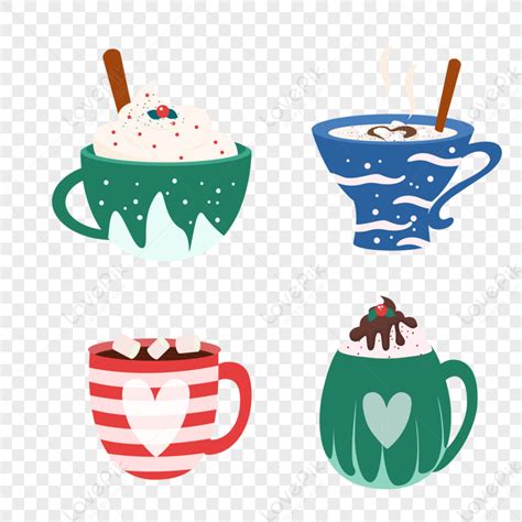 Christmas Hot Cocoa Mug Cute Cup Winter Hot Drink Atmosphere PNG Image Winter Hd Transparent