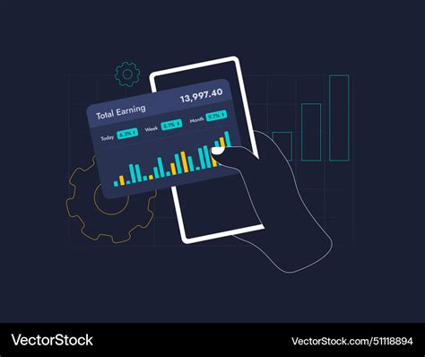 Profit growth graph revenue increase chart Vector Image